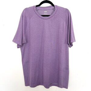 Uniqlo Active Crewneck T-Shirt Purple Dry-Ex Odor Control Cool To Touch Large